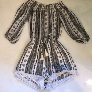 Abercrombie and Fitch Black and White romper